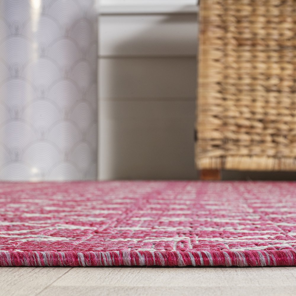 Ourika Moroccan Geometric Textured Weave Indoor/Outdoor Area Rug