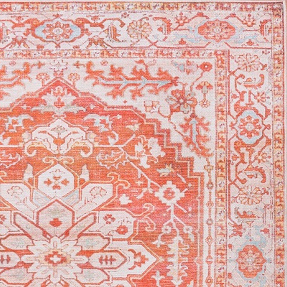 Asa Ornate Medallion Machine-Washable Area Rug