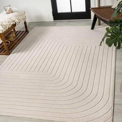 Odense High-Low Minimalist Angle GeometricIndoor/Outdoor  Rug