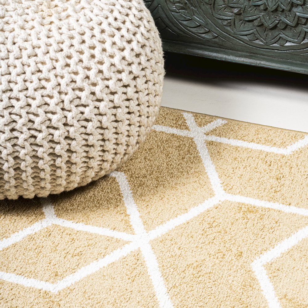 Tumbling Blocks Modern Geometric Area Rug