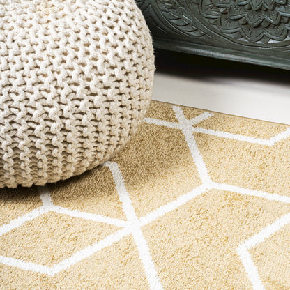 Tumbling Blocks Modern Geometric Area Rug