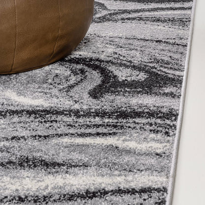 Viscon Abstract Marble Contemporary Area Rug