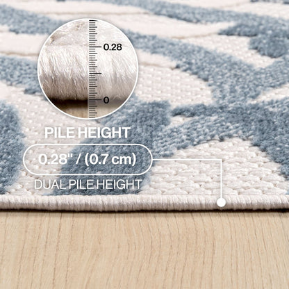 Tropics Palm Leaves Indoor/Outdoor Runner Rug
