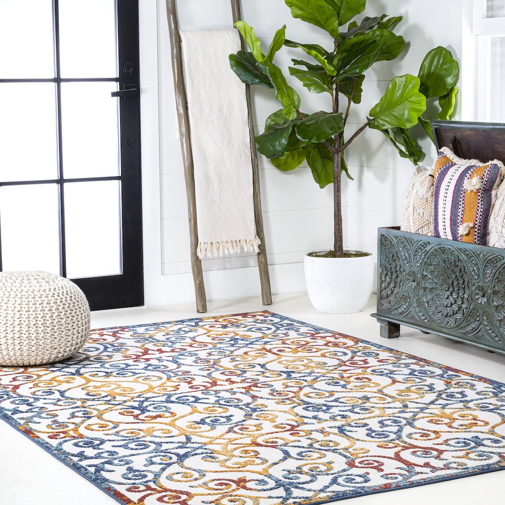 Atrani Scroll Trellis Indoor/Outdoor Area Rug