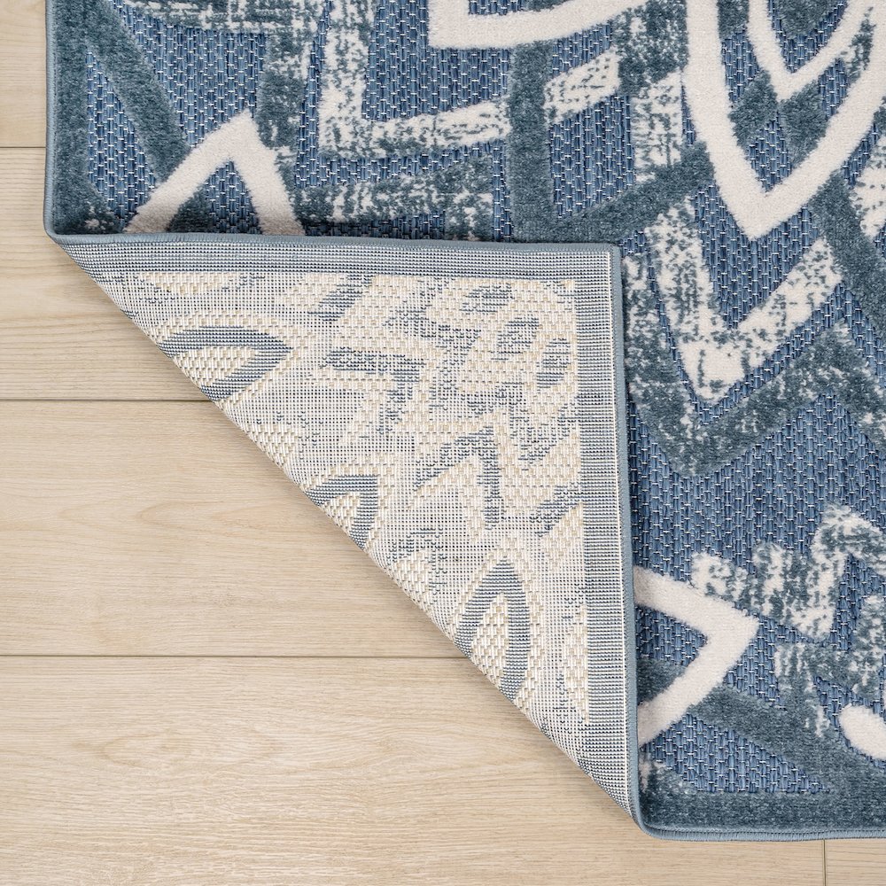 Flora Abstract Bold Mandala High-Low Indoor/Outdoor Runner Rug