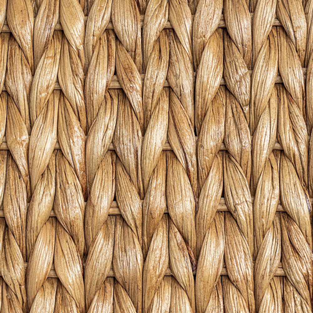 Chett Minimalist Hand-Woven Hyacinth/Wood Underbed Storage Bin