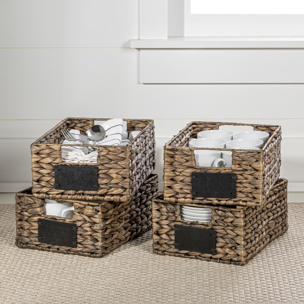 Lane Classic Farmhouse Handwoven Hyacinth Pantry Baskets