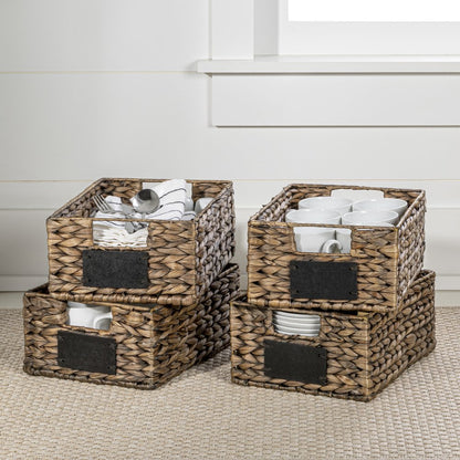 Lane Classic Farmhouse Handwoven Hyacinth Pantry Baskets