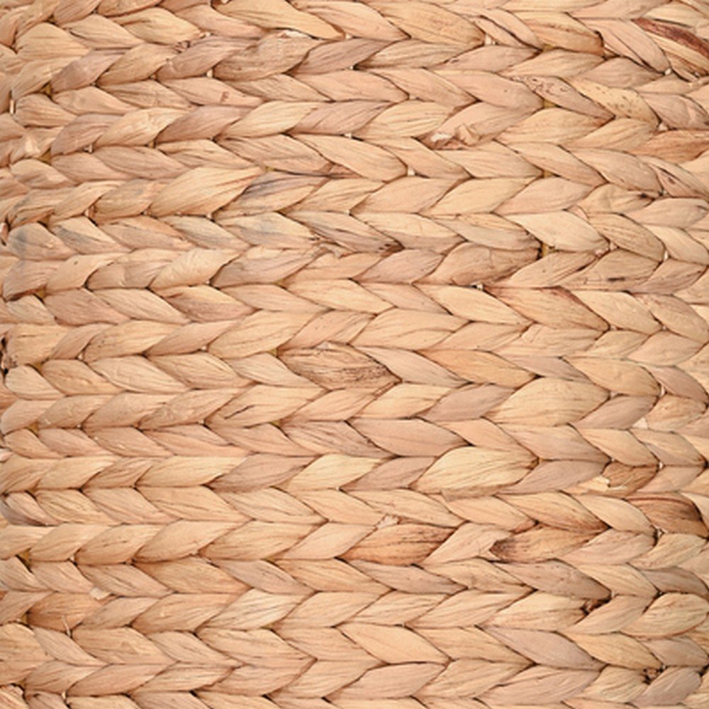Avery Bohemian Cottage Handwoven Hyacinth Cylinder Nesting Baskets with Handles