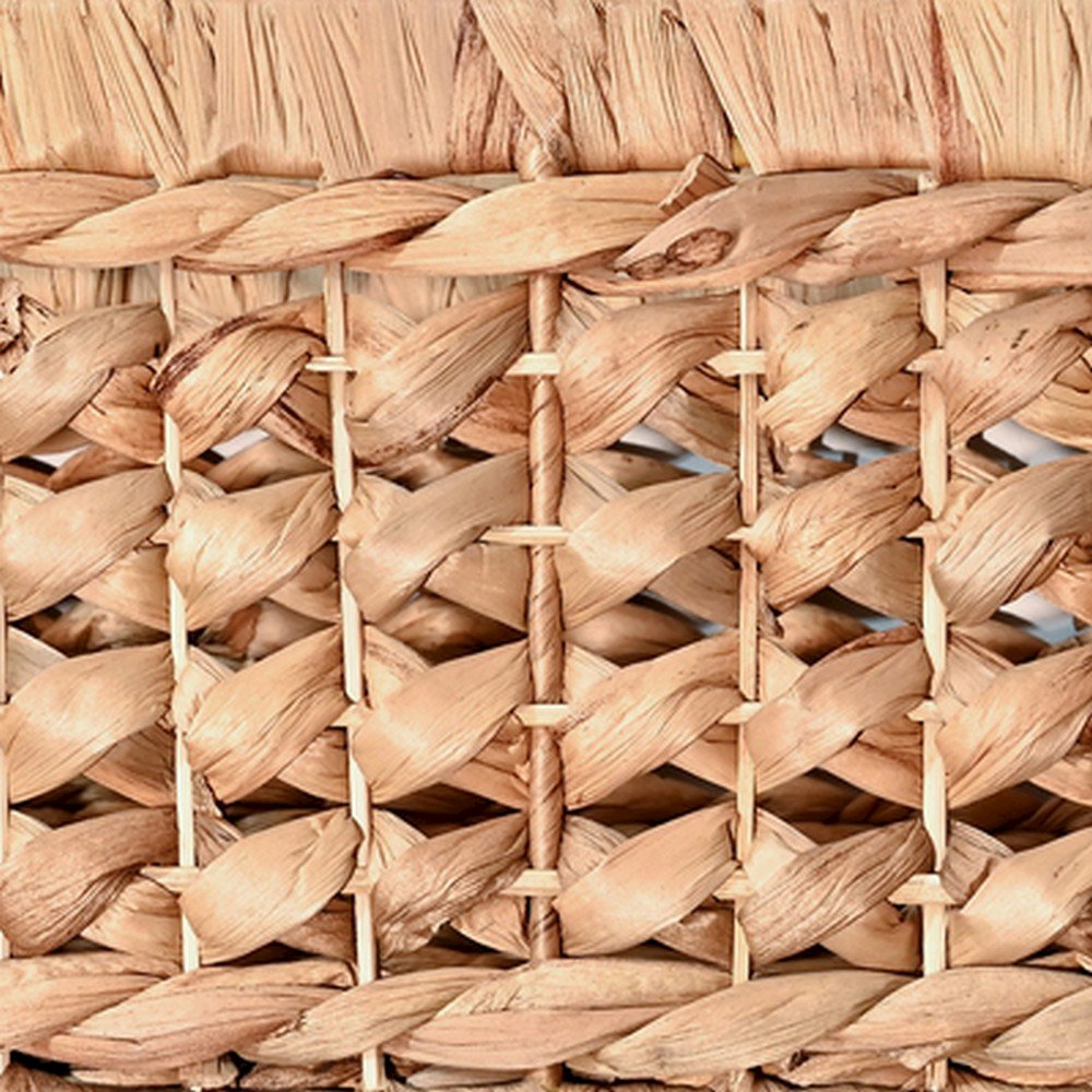 Hayden Bohemian Cottage Handwoven Hyacinth Rectangular Nesting Baskets