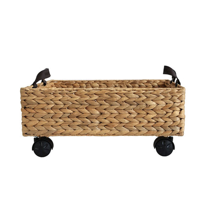 Adaline 18.11" Rectangular Underbed Storage Bin with Wheels and Handles, Natural