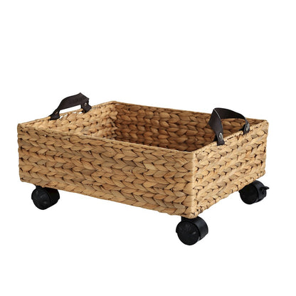 Adaline 18.11" Rectangular Underbed Storage Bin with Wheels and Handles, Natural