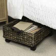 Adaline 18.11" Rectangular Underbed Storage Bin with Wheels and Handles, Brown