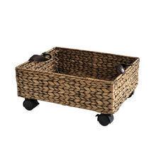 Adaline 18.11" Rectangular Underbed Storage Bin with Wheels and Handles, Brown