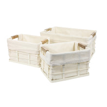 Callan Vintage Handmade Wire Metal Nesting Storage Baskets, Almond (Set of 3)