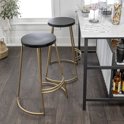 Hula Modern 28.75" Backless Metal Bar Stool