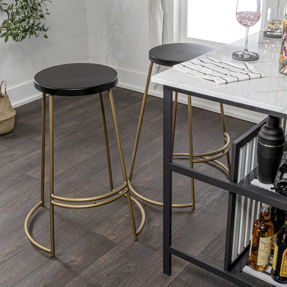 Hula Modern 28.75" Backless Metal Bar Stool