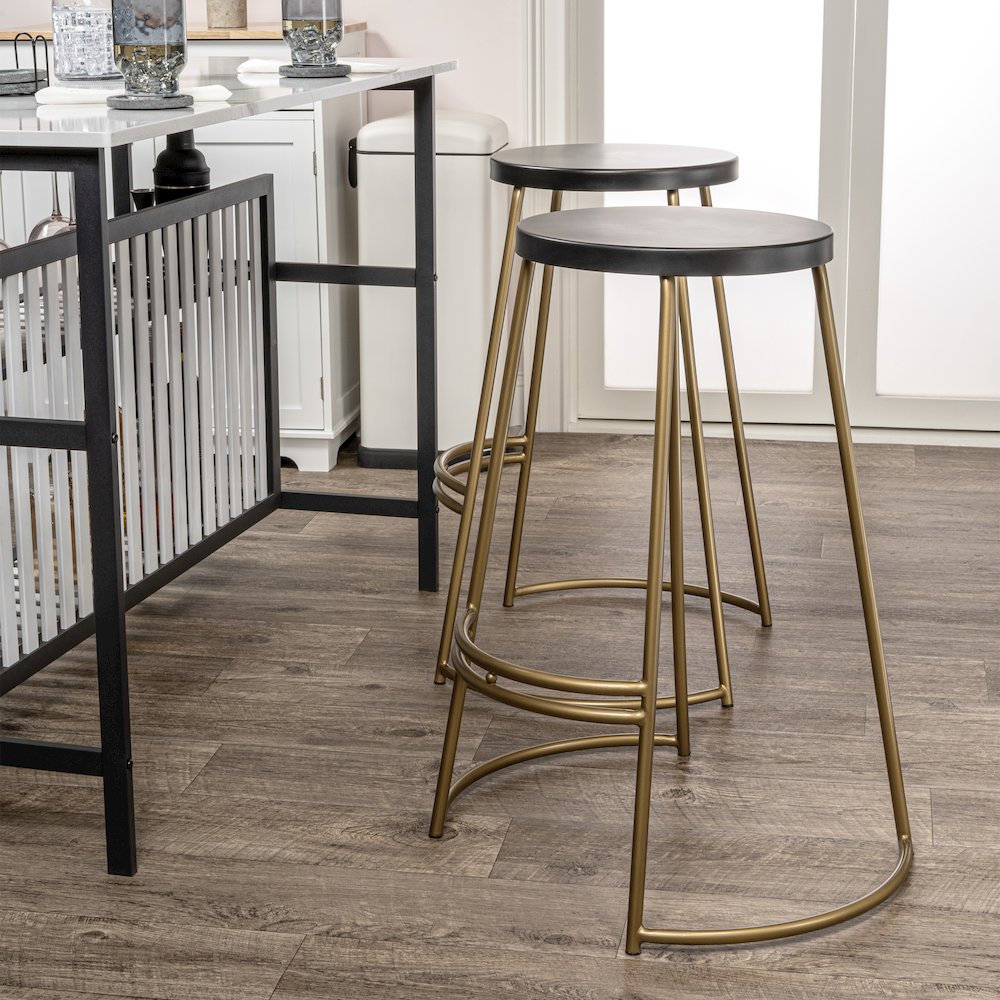 Hula Modern 28.75" Backless Metal Bar Stool