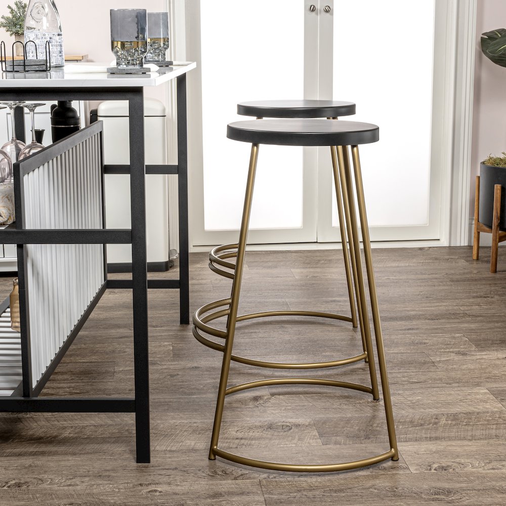 Hula Modern 28.75" Backless Metal Bar Stool