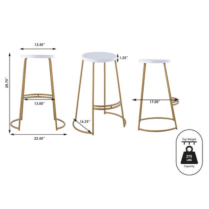 Hula Modern 28.75" Backless Metal Bar Stool
