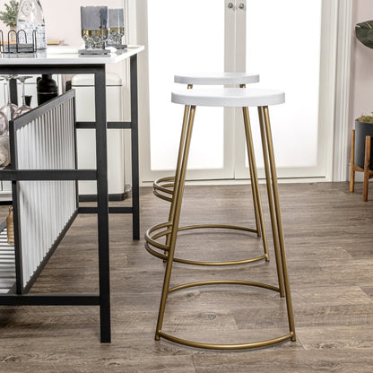 Hula Modern 28.75" Backless Metal Bar Stool