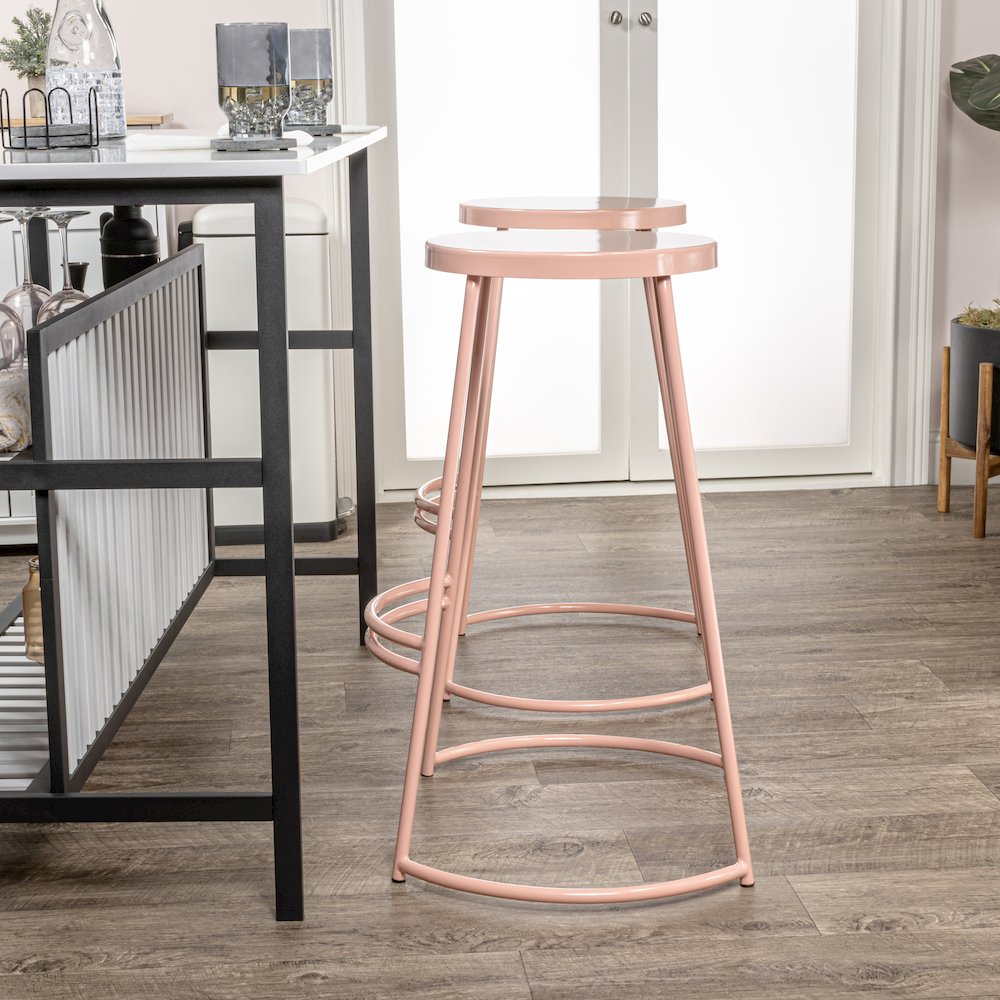 Hula Modern 28.75" Backless Metal Bar Stool