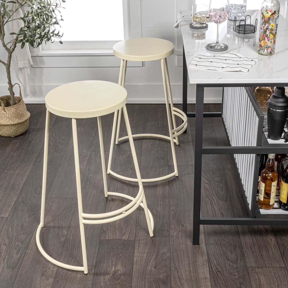 Hula Modern 28.75" Backless Metal Bar Stool