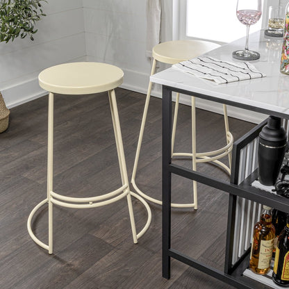 Hula Modern 28.75" Backless Metal Bar Stool