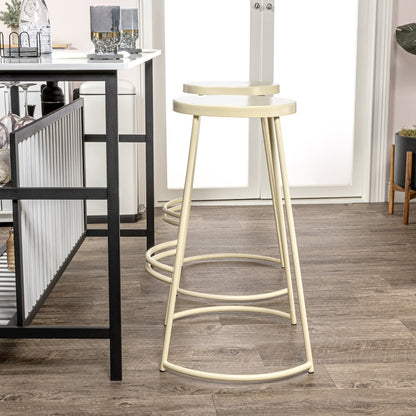 Hula Modern 28.75" Backless Metal Bar Stool