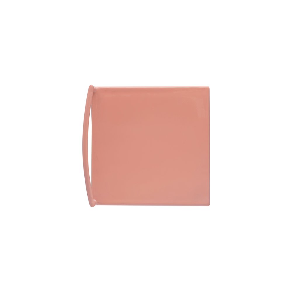 Svelte Minimalist 29.5" Seat Height Pink Metal Armless Low Back Bar Stool with