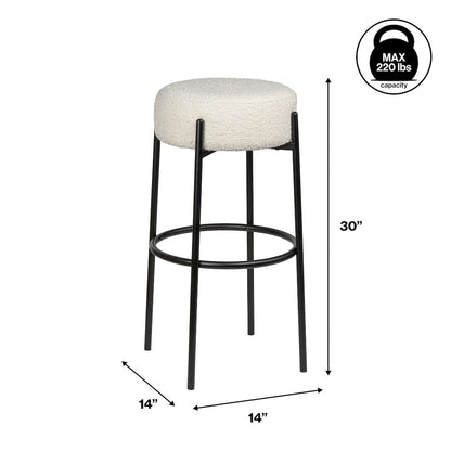 Paola 30" Industrial Round Backless Bar Stool