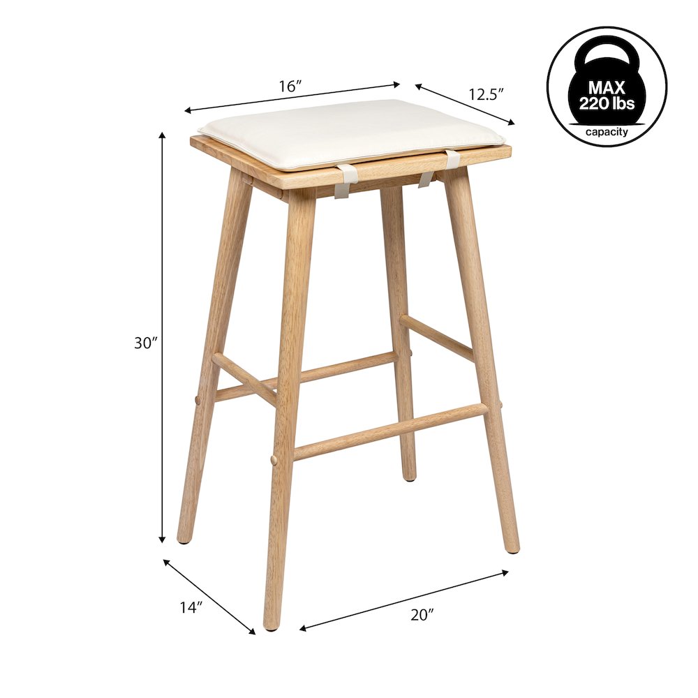 Peroni Mid-Century 30.5" Backless Bar Stool