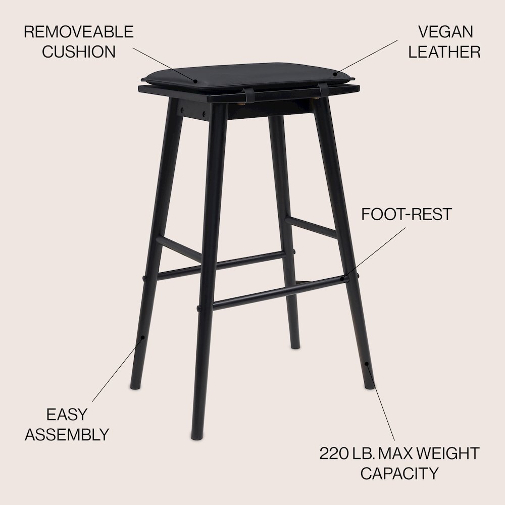 Peroni Mid-Century 30.5" Backless Bar Stool