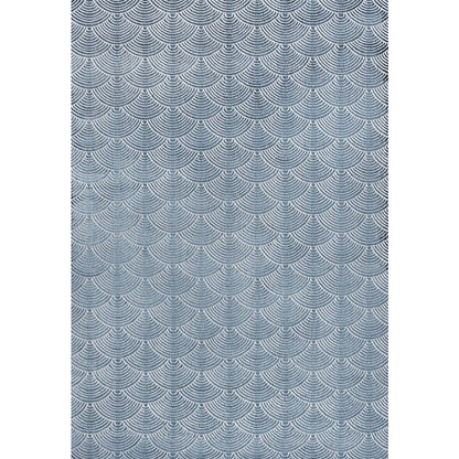Porter Geometric Art Deco Fan Pattern High-Low Area Rug