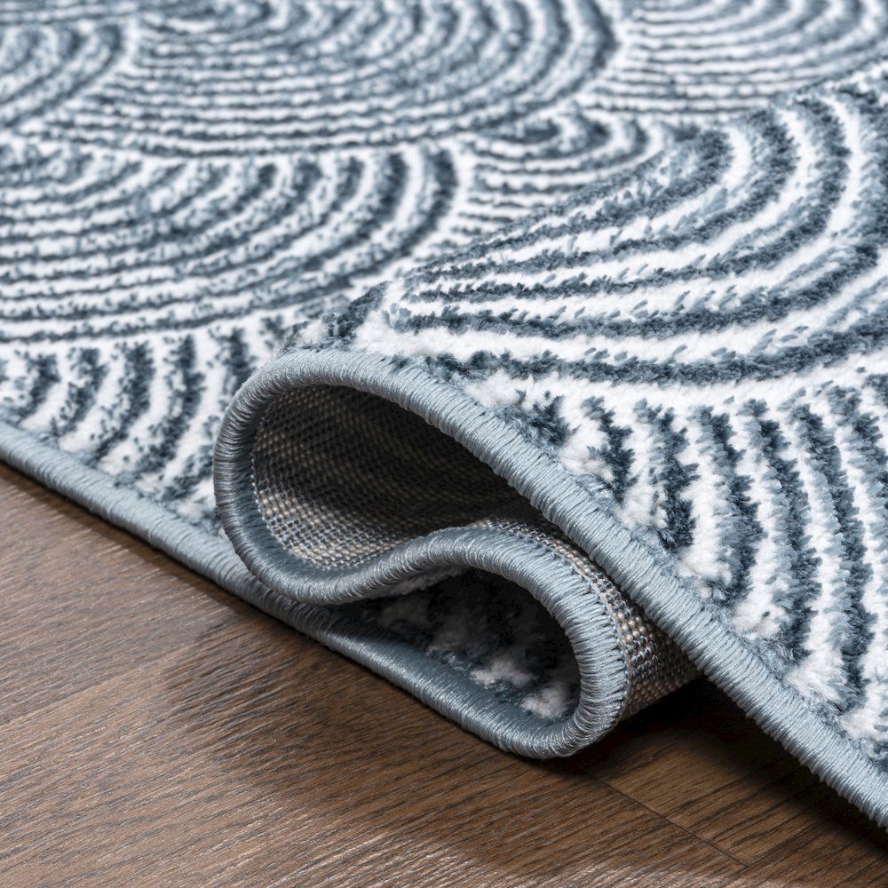 Porter Geometric Art Deco Fan Pattern High-Low Runner Rug