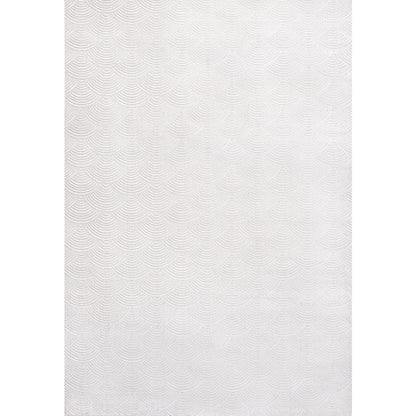 Porter Geometric Art Deco Fan Pattern High-Low Area Rug