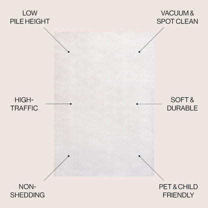 Porter Geometric Art Deco Fan Pattern High-Low Area Rug