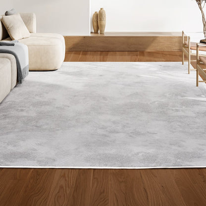 Porter Geometric Art Deco Fan Pattern High-Low Area Rug