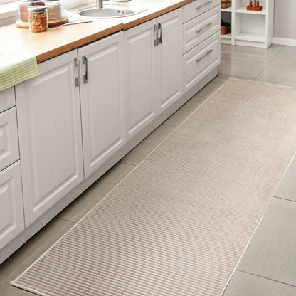 Cole Modern Minimalist Pinstripe High-Low Runner Rug