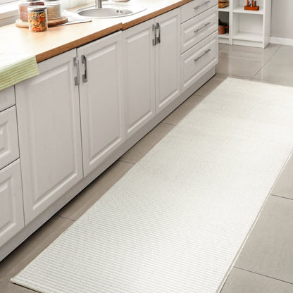 Cole Modern Minimalist Pinstripe High-Low Runner Rug