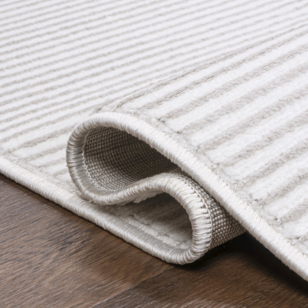 Cole Modern Minimalist Pinstripe High-Low Runner Rug