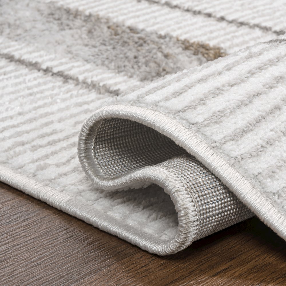Athens Classic Border Marble Pattern High-Low Runner Rug