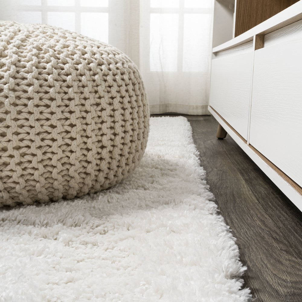 Groovy Solid Shag Area Rug
