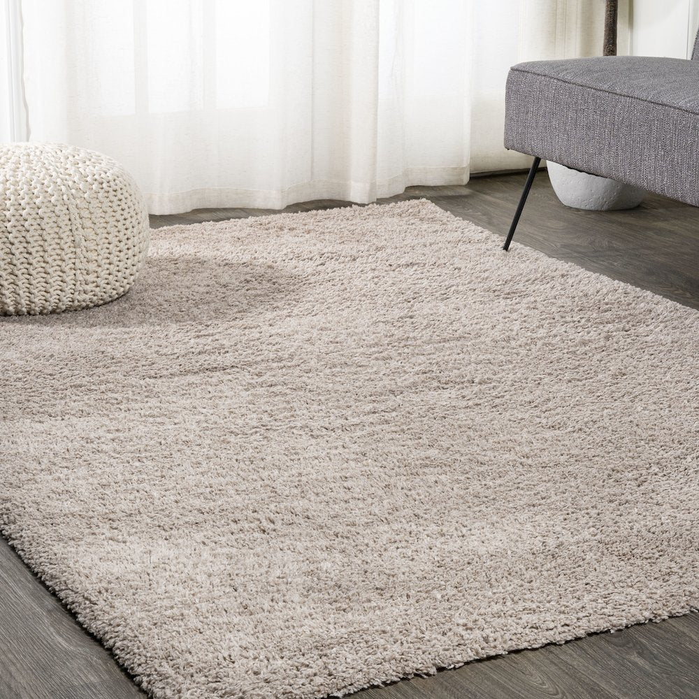 Groovy Solid Shag Area Rug
