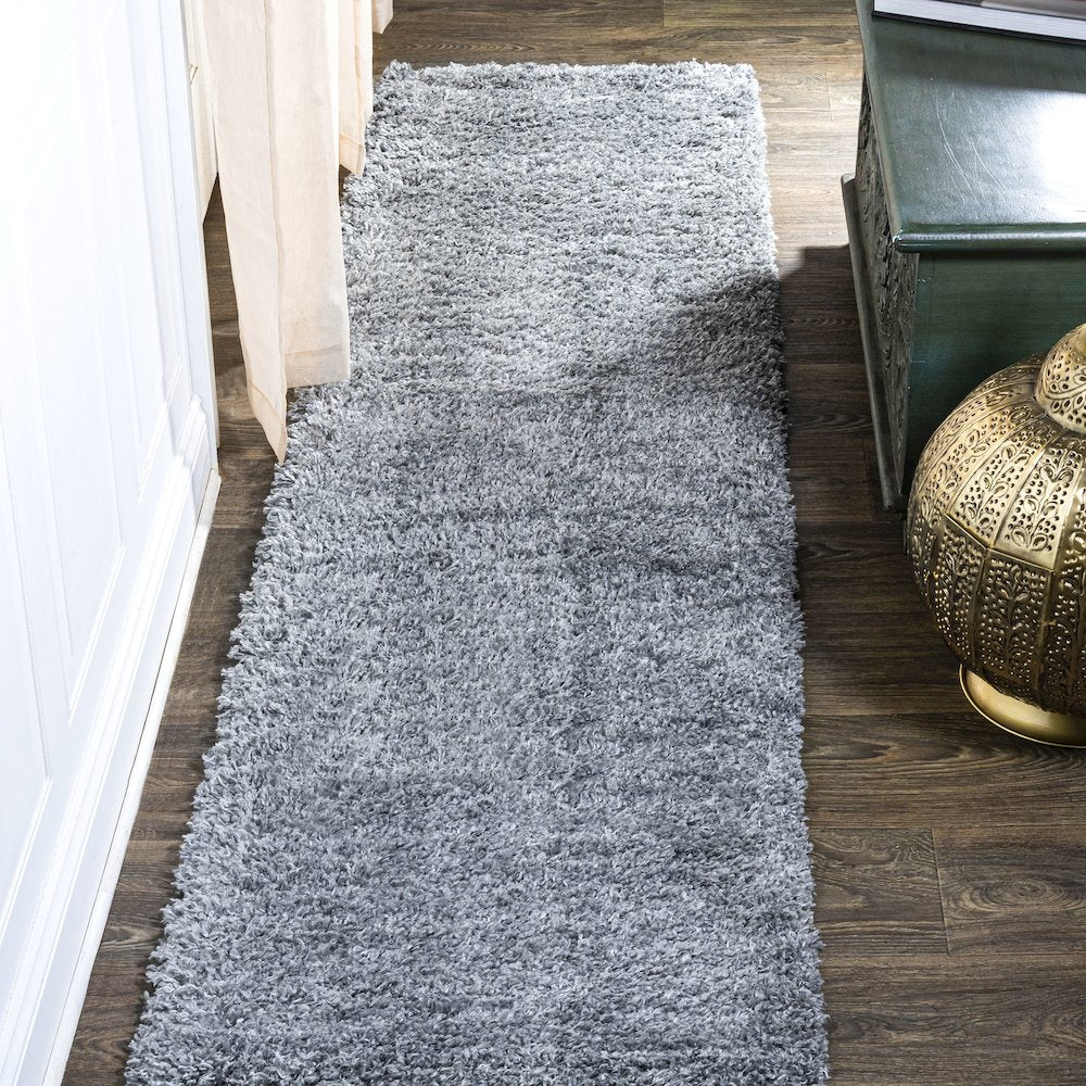 Groovy Solid Shag Area Rug