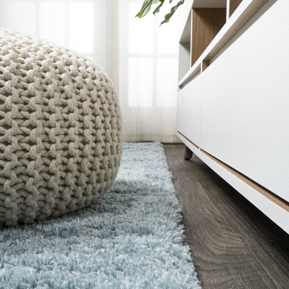 Groovy Solid Shag Area Rug