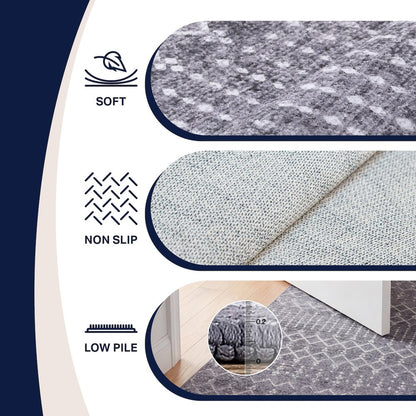 Leila Moroccan Diamond Trellis Gray/Ivory Area Rug