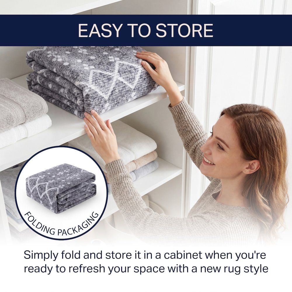 Leila Moroccan Diamond Trellis Gray/Ivory Area Rug