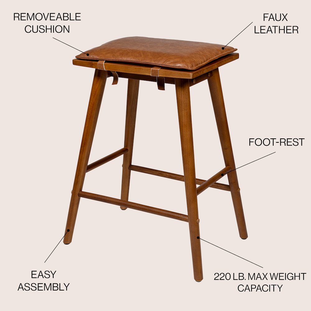Peroni Mid-Century 26" Backless Counter Stool