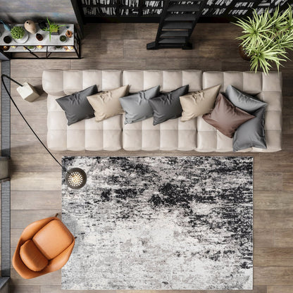 Storm Modern Abstract Area Rug